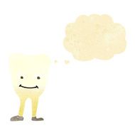 cartoon yellowing tooth with thought bubble N2