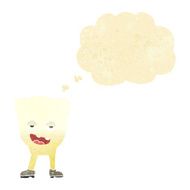 cartoon tooth looking smug with thought bubble N2