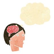 cartoon man with brain symbol thought bubble N2