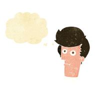 cartoon staring face with thought bubble N2