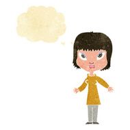 cartoon woman with open arms thought bubble N4