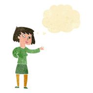 cartoon woman explaining with thought bubble N2