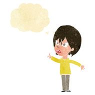 cartoon woman arguing with thought bubble N2