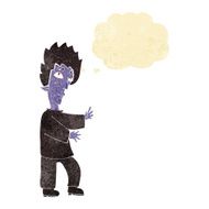 cartoon vampire with thought bubble