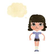 cartoon girl with thought bubble N2