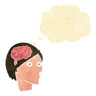cartoon head with brain symbol thought bubble N2