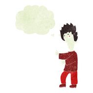 cartoon vampire with thought bubble N2
