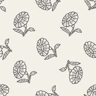 plant doodle seamless pattern background