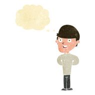 cartoon happy man with thought bubble N2