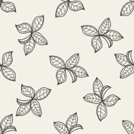 plant doodle seamless pattern background N3
