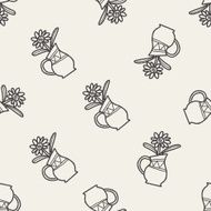 plant doodle seamless pattern background N7