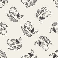 plant doodle seamless pattern background N8