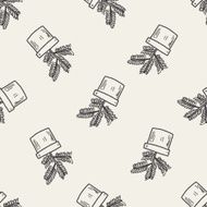 plant doodle seamless pattern background N10