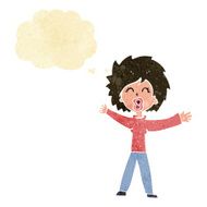 cartoon woman shouting with thought bubble N2