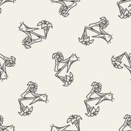 plant doodle seamless pattern background N13