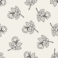 plant doodle seamless pattern background N15