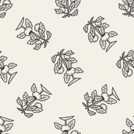 plant doodle seamless pattern background N20