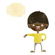 cartoon happy man with thought bubble N4
