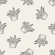 plant doodle seamless pattern background N21