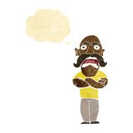 cartoon angry man with thought bubble N3