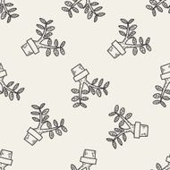 plant doodle seamless pattern background N25