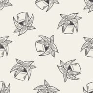 plant doodle seamless pattern background N27
