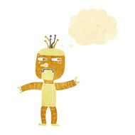 cartoon robot with thought bubble N4