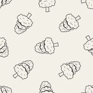 plant doodle seamless pattern background N29