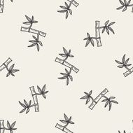 plant doodle seamless pattern background N31