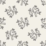 plant doodle seamless pattern background N32