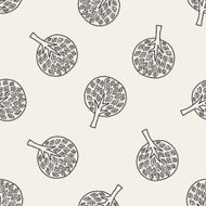 plant doodle seamless pattern background N34