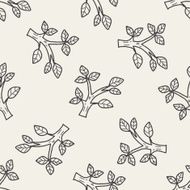 plant doodle seamless pattern background N35
