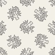 plant doodle seamless pattern background N38