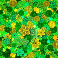 Abstract summer flowers elegant seamless pattern N2