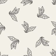 plant doodle seamless pattern background N39