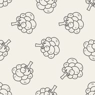 plant doodle seamless pattern background N40