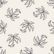 plant doodle seamless pattern background N41