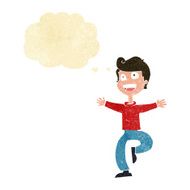 cartoon excited boy with thought bubble N3