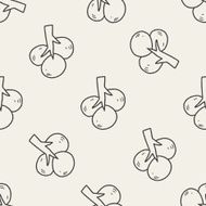 plant doodle seamless pattern background N43