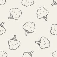 plant doodle seamless pattern background N45