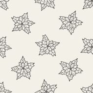 plant doodle seamless pattern background N48