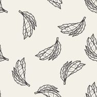 plant doodle seamless pattern background N49