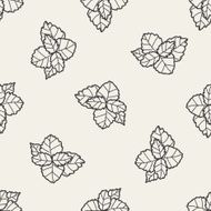 plant doodle seamless pattern background N51
