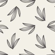 plant doodle seamless pattern background N52