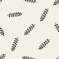 plant doodle seamless pattern background N53