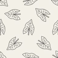 plant doodle seamless pattern background N55