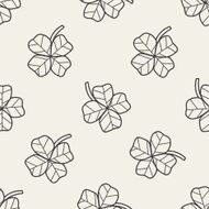plant doodle seamless pattern background N64