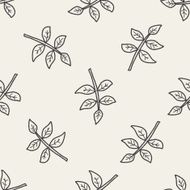plant doodle seamless pattern background N67