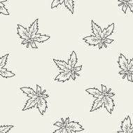 plant doodle seamless pattern background N68