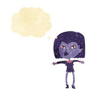 cartoon vampire girl with thought bubble N5
